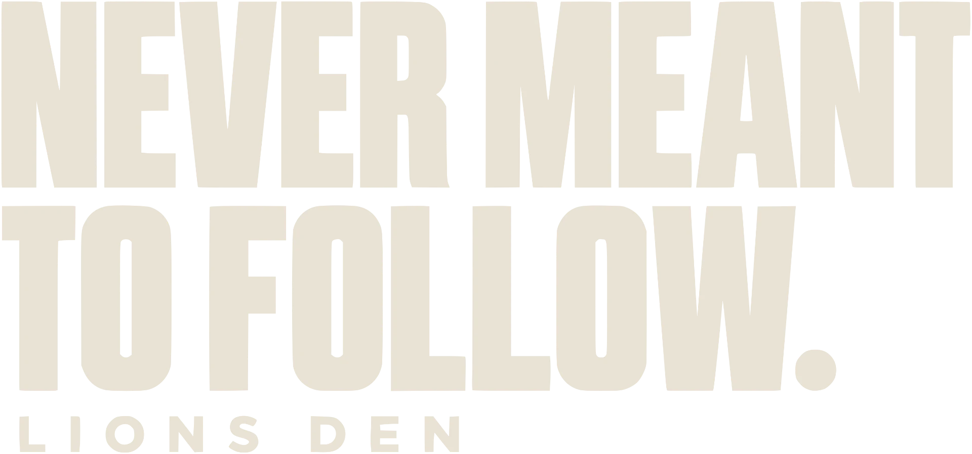 Never Meant to Follow back print artwork
